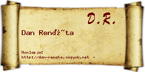 Dan Renáta névjegykártya